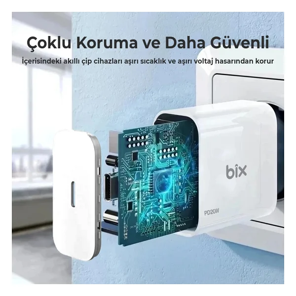 Bix Bx-Pd20ta 20 W Hızlı Şarj Adaptörü - Görsel 5