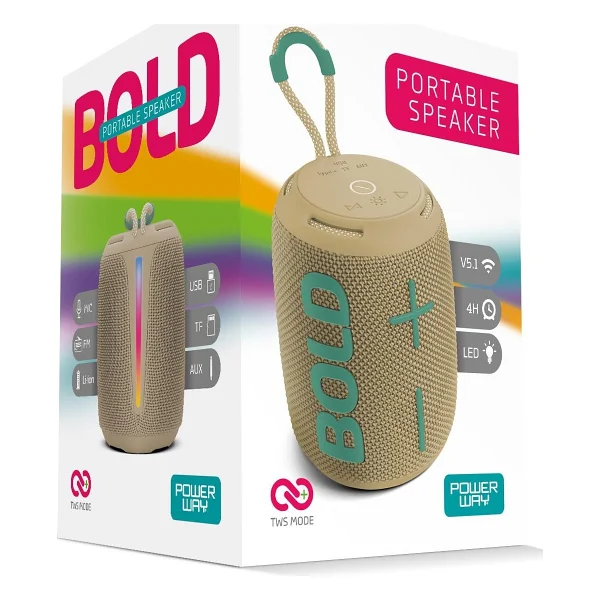 Powerway Bold Bluetooth Hoparlör - Görsel 4