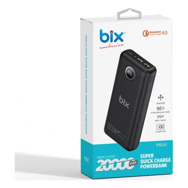 Bix Pb201 20000 mAh Hızlı Şarj Powerbank - Görsel 7