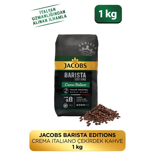 Jacobs Barista Editions Crema Italiano Çekirdek Kahve 1 Kg - Görsel 8