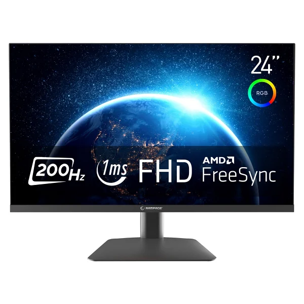 Rampage Flash Rm-244s 24" 1 Ms Full HD Pivot 200 Hz Oyuncu Monitörü - Görsel 9