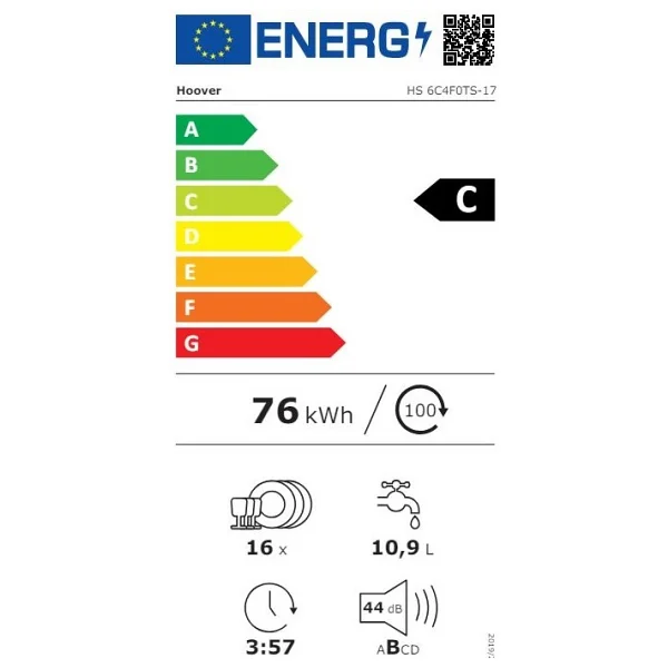 Hoover Hs 6c4f0ts-17 8 Programlı Ankastre Bulaşık Makinesi - Görsel 9