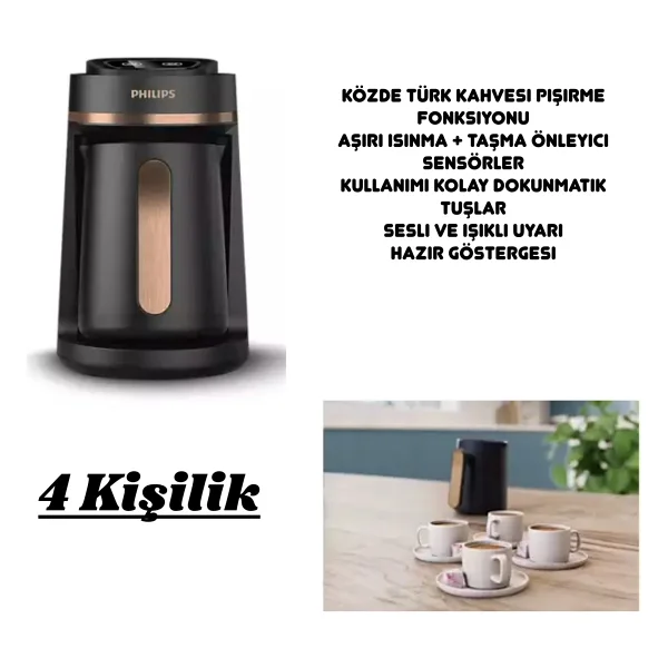 Philips 5000 Serisi Közde Türk Kahvesi Seçenekli 4 Kişilik Türk Kahvesi Makinesi - 1 Adet - Görsel 2