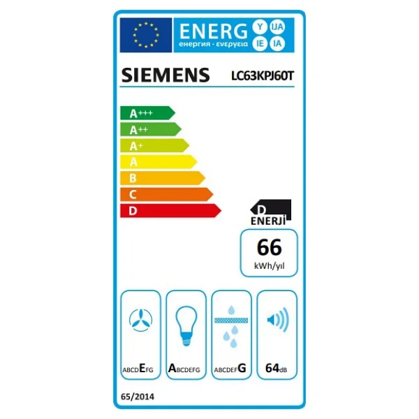 Siemens Lc63kpj60t Siyah Duvar Tipi Davlumbaz - Görsel 7