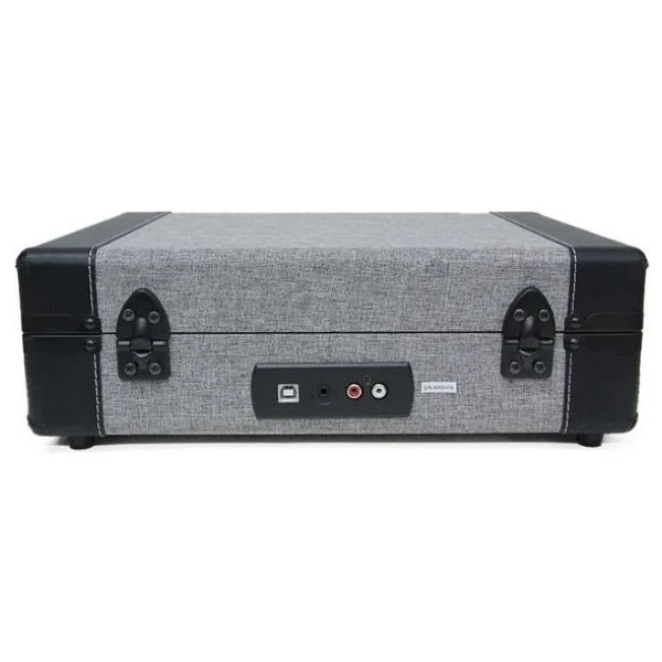 Crown Well Nostaljik Siyah Gri Pikap Bluetooth Kulaklı Hoparlör 33-45-78 Lik Taş Ve Plastik Plak Çalar - Görsel 3