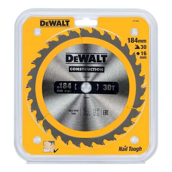 Dewalt Dt1940 184 X 30 Mm Daire Testere Bıçağı - Görsel 2