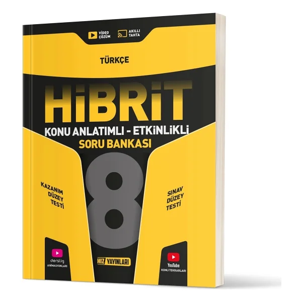 Hız Yayınları 8. Sınıf Türkçe Konu Anlatımlı Etkinlikli Hibrit Soru Bankası - Görsel 6