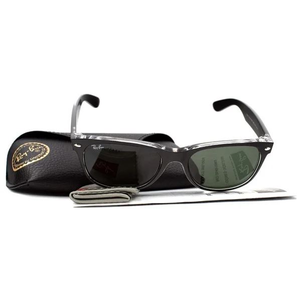 Ray-Ban Wayfarer 2132 6052 Black/Transparent-Green Güneş Gözlüğü - Görsel 9