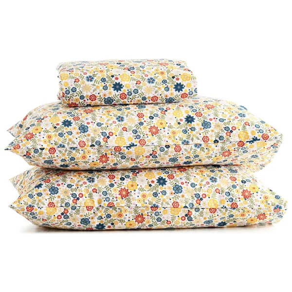 Soley Liberty %100 Pamuklu Çift Kişilik 180 X 200 Lastikli Çarşaf Seti - Sarı - 180 X 200 Cm - Görsel 3