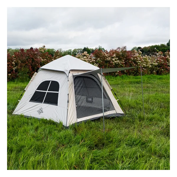 Campfit 5 Kişilik Otomatik Çadır 240x240x170 cm Boyutları ile Su Geçirmez ve Dayanıklı - Kırmızı - Görsel 7