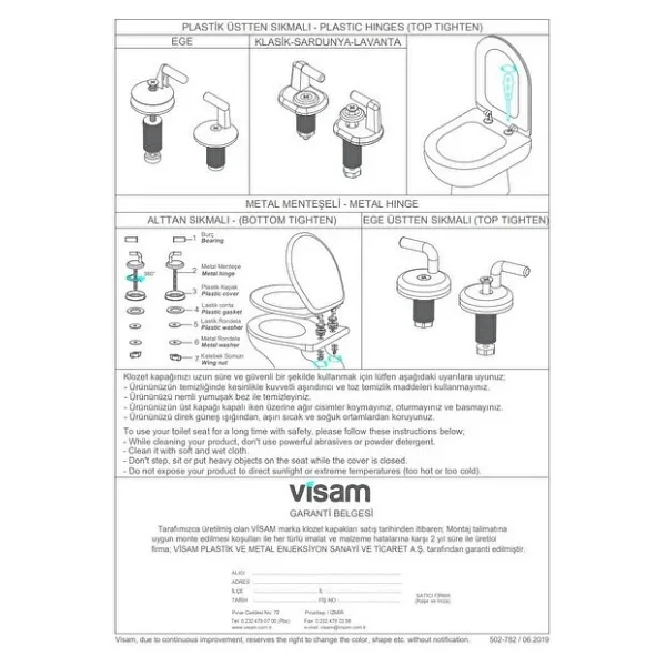 Visam İris Termoplast Klozet Kapağı - Görsel 3
