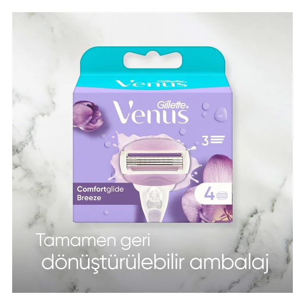 Gillette Venus Comfortglide Breeze 2'li Yedek Tıraş Bıçağı - Görsel 6