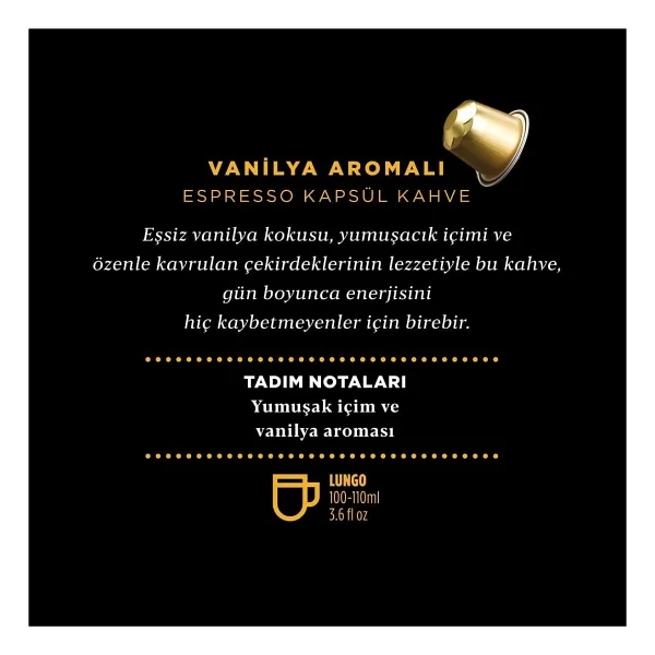 Kahve Dunyasi Pleasure Vanilya Aromali Espresso Kapsul Kahve 100 Kapsul - Görsel 4