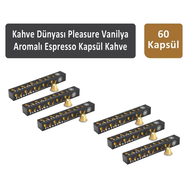 Kahve Dünyası Pleasure Vanilya Aromalı Espresso Kapsül Kahve 6 X 10 Kapsül - Görsel 5