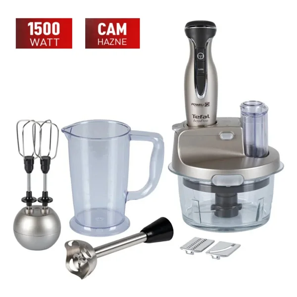 Tefal Gelişmiş Teknolojisiyle En Iyi Kesme Açısını Sunan Buz Kırma Özellikli 15 Yıl Onarım Garantili Cam Hazneli 1500 W Blender Seti Gümüş - Siyah - Görsel 7