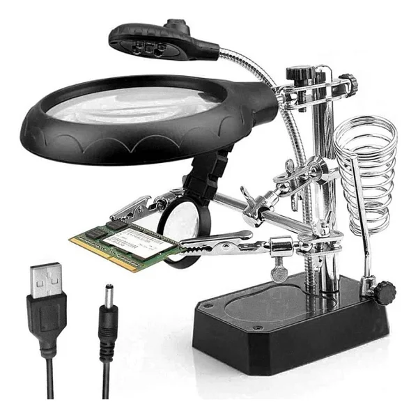 Powermaster Mg16129-C Mini Büyüteç Havya Standı - Görsel 2