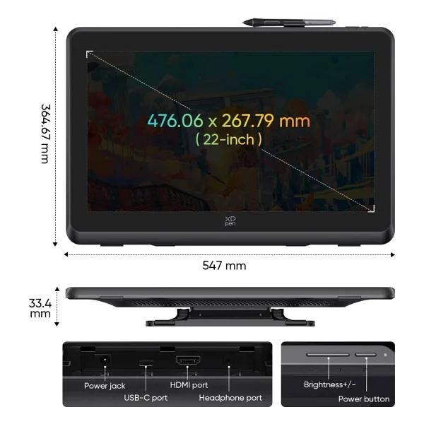 Xp-Pen Artist 22 Plus Grafik Tablet - Görsel 9