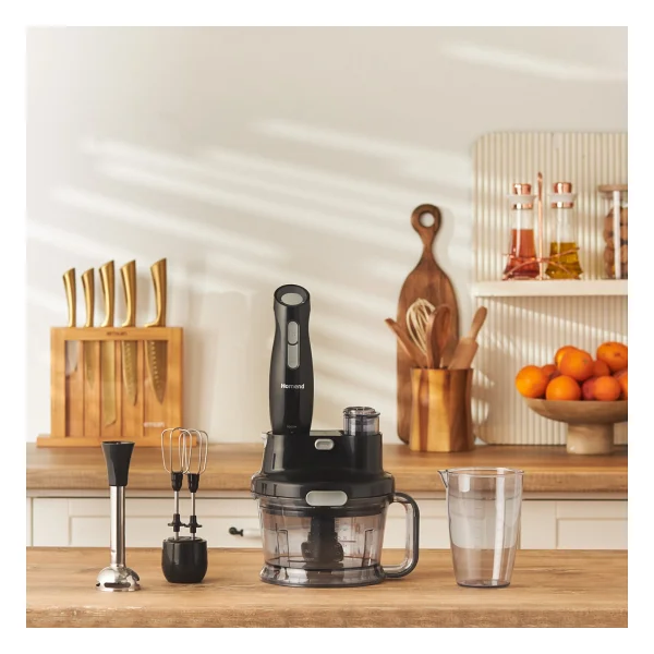 Homend Functionall 2808h 1000 W Siyah Gri Mutfak Robotu - Görsel 4