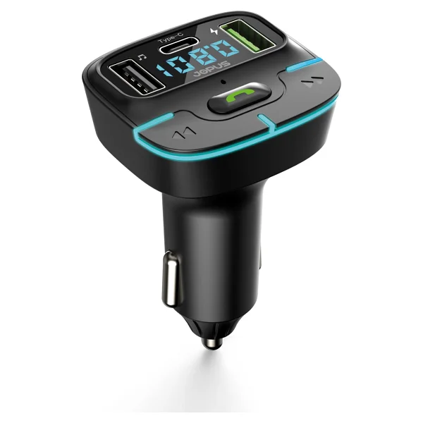 Jopus Bluetooth Fm Transmitter Araç Kiti, Hızlı Şarj,USB, Type-C, HD Mikrofon - Görsel 10