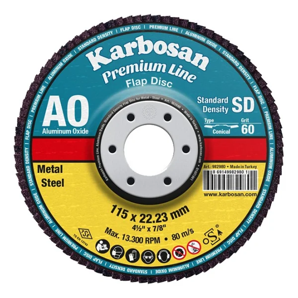 Karbosan 982985 Premium Line Ao Sd Flap 80 Kum Disk Zımpara - Görsel 5