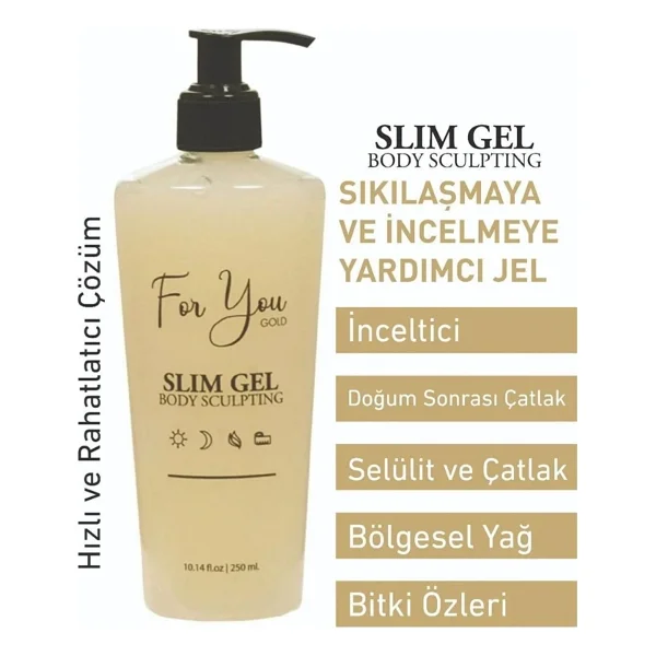 For You Gold Slim Jel Sıkılaştırıcı, Toparlayıcı, Çatlak Karşıtı Ve Selülit Kremi - Görsel 4