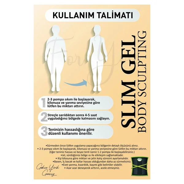 For You Gold Slim Jel Sıkılaştırıcı, Toparlayıcı, Çatlak Karşıtı Ve Selülit Kremi - Görsel 6