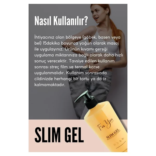 For You Gold Slim Jel Sıkılaştırıcı, Toparlayıcı, Çatlak Karşıtı Ve Selülit Kremi - Görsel 8