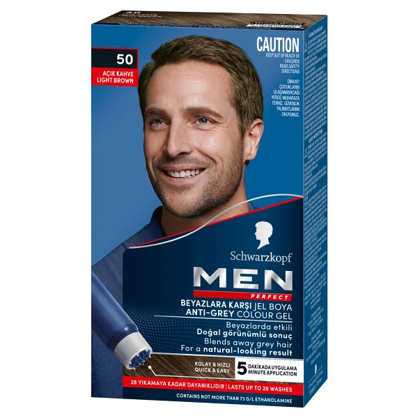 Men Perfect 50 Açık Kahve Erkek Saç Boyası - Görsel 3