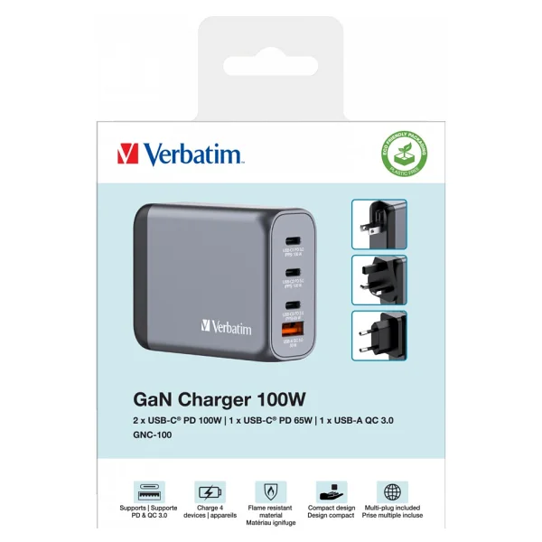 Verbatim 32202 Gnc-100 100 W Hızlı Şarj Adaptörü - Görsel 9
