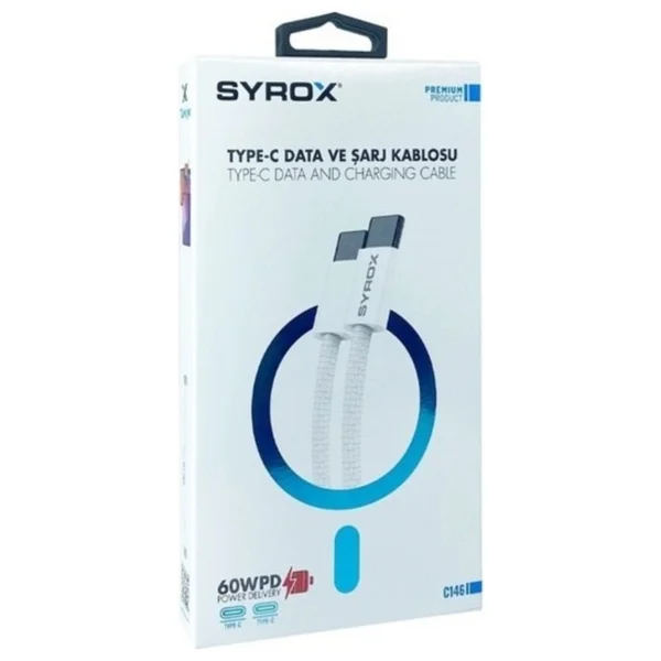 Syrox C146 1 M Type-C Totype-C Hızlı Şarj Kablosu - Görsel 4