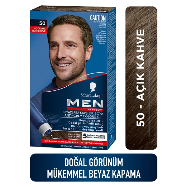 Men Perfect 50 Açık Kahve Erkek Saç Boyası - Görsel 2