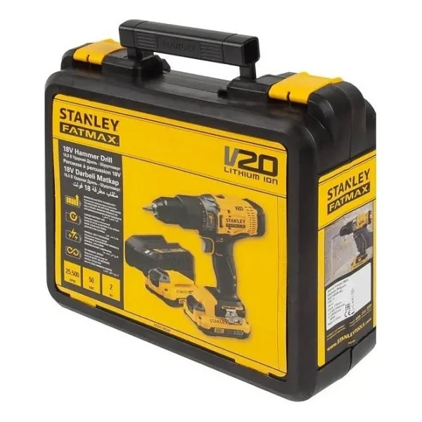 Stanley Scd718d2k 18 V Çift Akülü 2 Ah Darbeli Matkap - Görsel 3