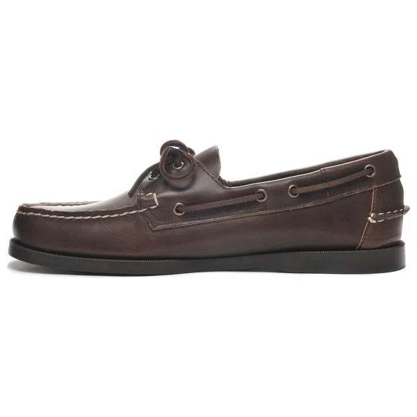 Sebago Docksides Portland Waxed 70000g0-925se Koyu Kahverengi Erkek Loafer Ayakkabı - Görsel 2