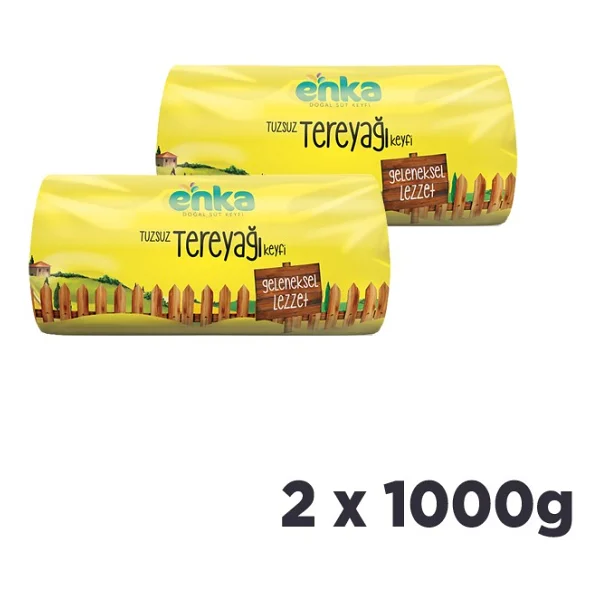 Enka Süt Enka Gurme Tereyağı Tuzsuz Rulo 2'li Paket- 1 Kg - 2 Kg - Görsel 2