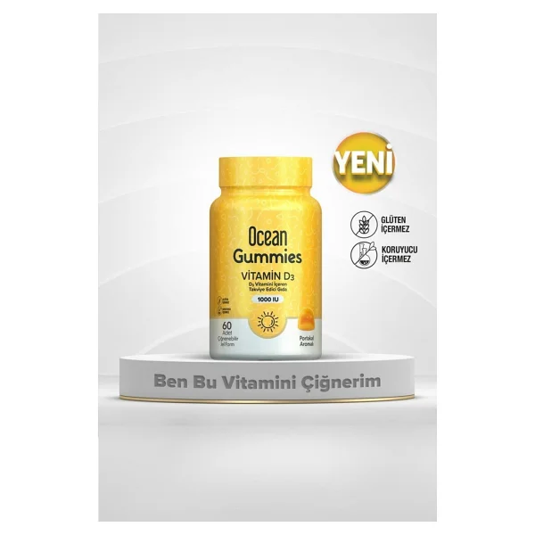 Ocean Gummies Vitamin D3 1000 Iu Çiğnenebilir 60 Softjel 2 Adet - Görsel 2