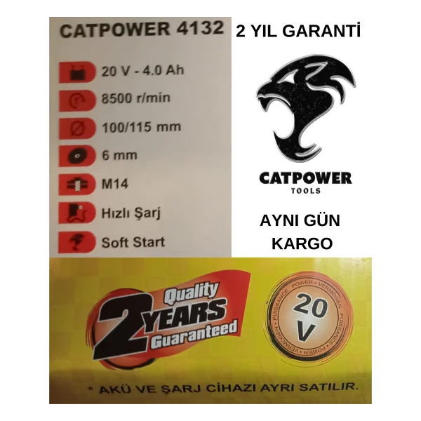 Catpower 4132 Aküsüz Taşlama Makinesi - Görsel 3