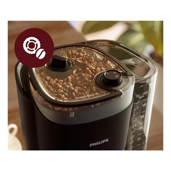 Philips LED Ekran Cam Sürahili Filtre Kahve Makinesi Entegre Kahve Öğütme Ve Çıkarılabilir Su Hazneli - Görsel 3