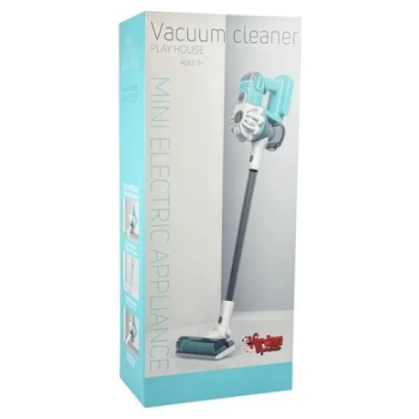 Vardem Monsterçocuk - Çekme Özellikli Pilli Sesli Oyuncak Süpürge 75cm Dikey Elektrik Süpürgesi Dyson Model (3 In1) Mavi - Görsel 2