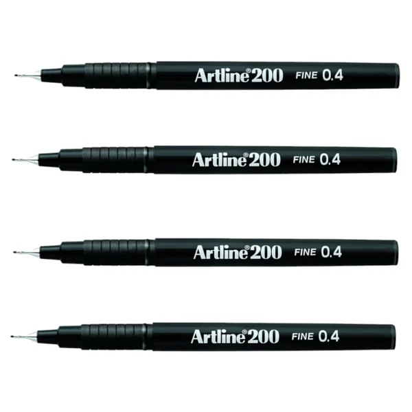 Artline 200 Fineliner 0.4 Mm 4'lü İnce Uçlu Keçeli Kalem - Görsel 2