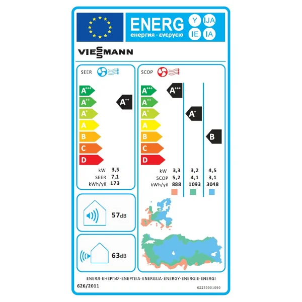 Viessmann Vitoclima 200-S/He Trend Swaa200mha035 A++ 12000 Btu Inverter Duvar Tipi Klima - Görsel 3