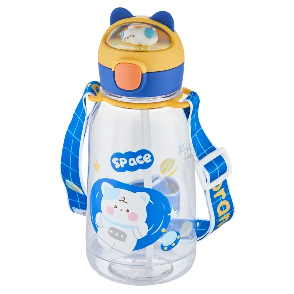 Vagonlife Pipetli 760 Ml Boyun Askılı Çocuk Su Matarası 3d Hayvan Figürlü-Ffvgn2021-760ml - Turuncu - Görsel 8
