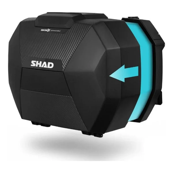 Shad Sh38x-Carbon 38+38 Lt Karbon Kapaklı Yan Çanta Takım - Görsel 2