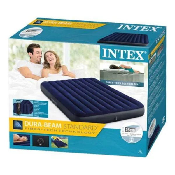 Intex King Dura-Beam Klasik Yatak - Kamp Yatağı ( Lacivert ) - Standart - Görsel 3