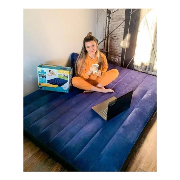 Intex King Dura-Beam Klasik Yatak - Kamp Yatağı ( Lacivert ) - Standart - Görsel 6