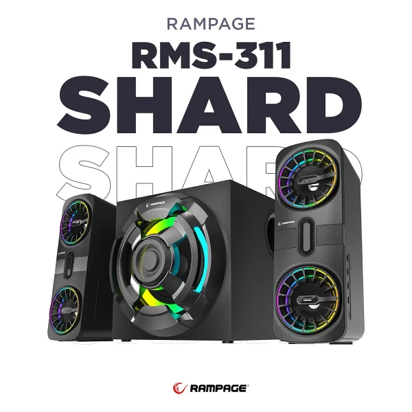 Rampage Rms-311 Shard RGB 80 W 2+1 Bluetooth Hoparlör - Görsel 9
