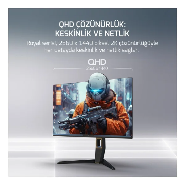 Gamepower Royal T20 27" 0.5 ms 2K Pivot IPS 180 Hz Oyuncu Monitörü - Görsel 4