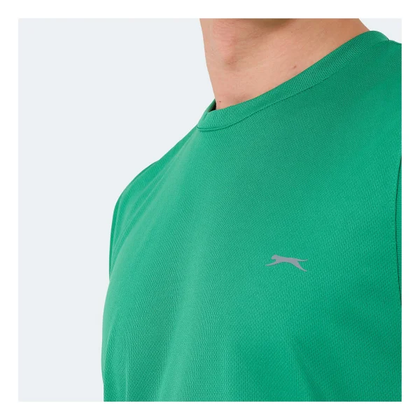 Slazenger Rajya Yeşil Sıfır Kol Bisiklet Yaka Erkek Tişört - Görsel 5