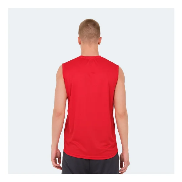 Slazenger Rajya Kırmızı Sıfır Kol Bisiklet Yaka Erkek Tişört - Görsel 2