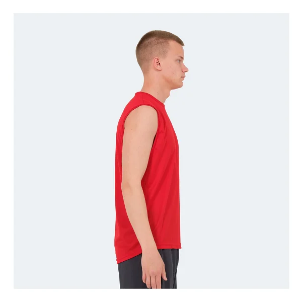 Slazenger Rajya Kırmızı Sıfır Kol Bisiklet Yaka Erkek Tişört - Görsel 4
