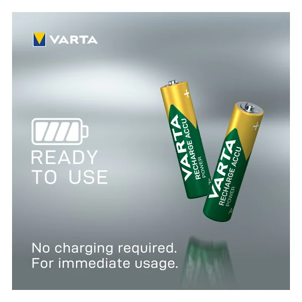 Varta 5703 1000 mAh 4'lü Şarjlı Aaa İnce Kalem Pil - Görsel 5